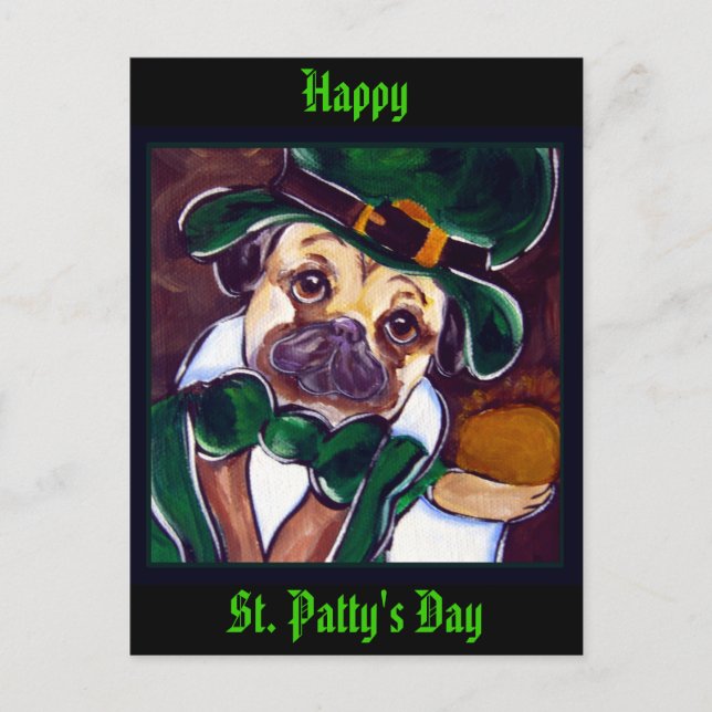 Carte Postale Pug Irlandais (Devant)