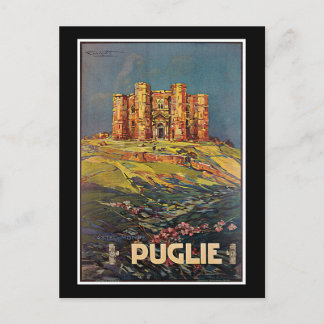 Carte Postale Puglie, Italie Castel del Monte Vintage voyage