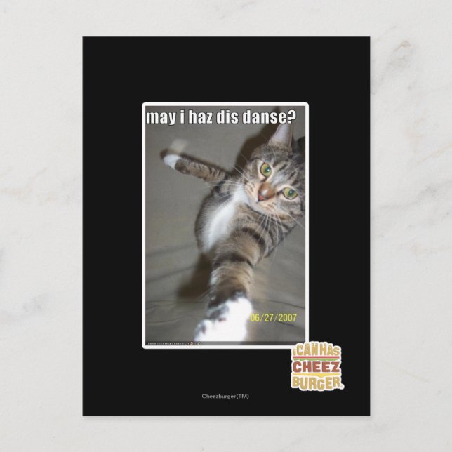 Carte Postale Puis-je avoir dis danse ? (Devant)