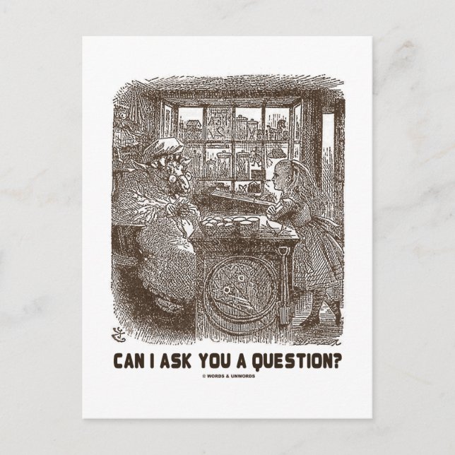 Carte Postale Puis-Je Vous Poser Une Question ? (Mouton d'Alice) (Devant)