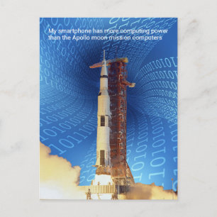 Carte Postale Puissance de calcul d'Apollo 11