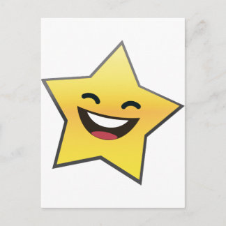 Carte Postale Puissance de l'étoile souriante mignonne riant
