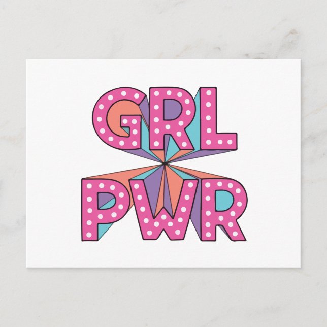 Carte Postale Puissance des filles (Devant)