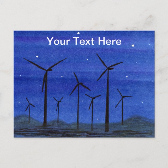 Carte Postale Puissance éolienne (Devant)