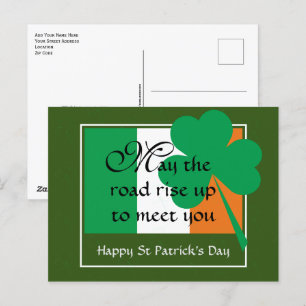 Carte Postale PUISSE LA ROUTE SE LEVER   Saint Patrick's Day