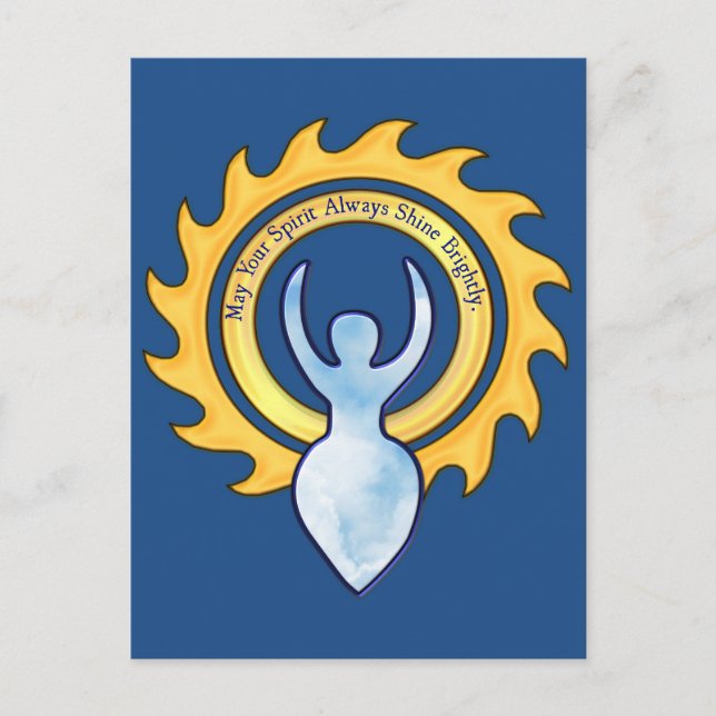 Carte Postale Puisse Ton Esprit Brillant La Déesse (Devant)