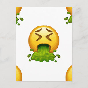 Carte Postale puking émoji