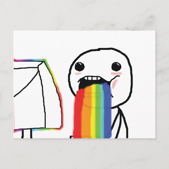 Carte Postale Puking Rainbows (Devant)