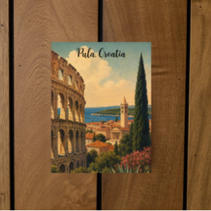Carte Postale Pula Croatie Istria Europe Voyage Vintage