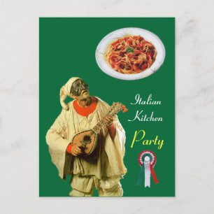 Carte Postale PULCINELLA ITALIAN KITCHEN PARTY Green Recette