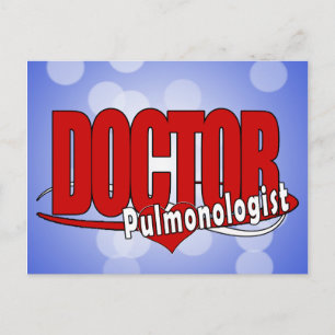 CARTE POSTALE PULMONOLOGUE DU MÉDECIN LOGO