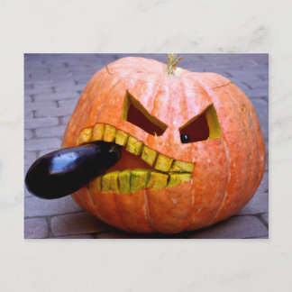 Carte Postale Pumpkin with Eggplant