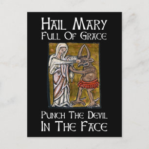 Carte Postale Punch the Devil in the Face !
