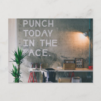Carte postale Punch Today In The Face (Néon)