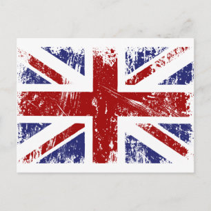 Carte Postale Punk Grunge Drapeau Britannique