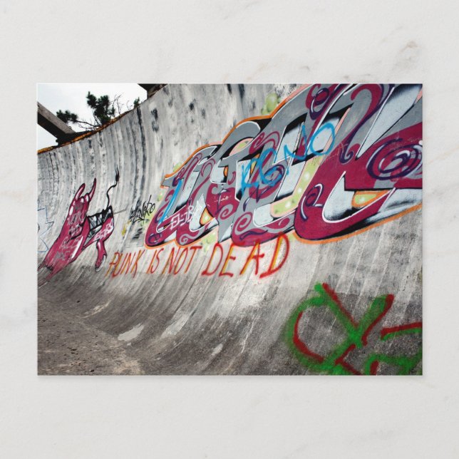 Carte Postale Punk n'est pas mort. Course de bobsleigh olympique (Devant)