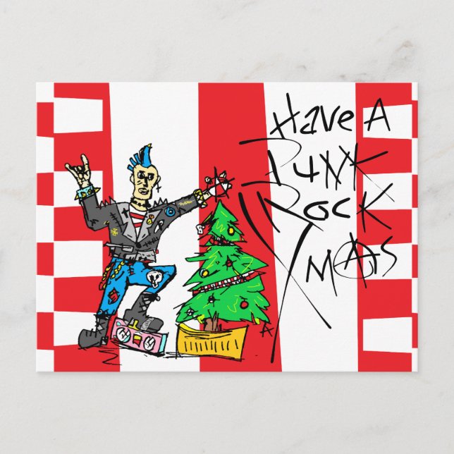 CARTE POSTALE PUNK ROCK XMAS (Devant)