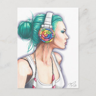 Carte postale Punk Rocker Cartes postales Candy Gi