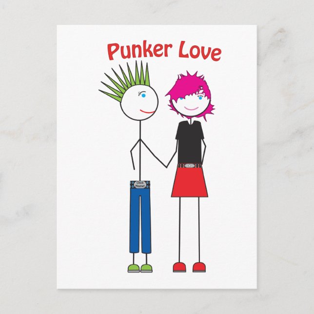 Carte Postale Punker Love (Devant)