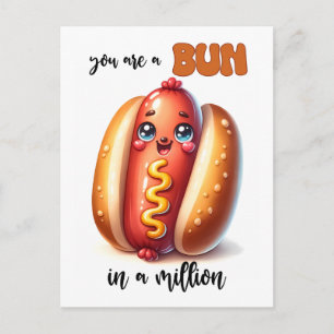 Carte Postale Punny Bun dans un million de Valentin