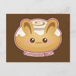 Carte Postale Punny Buns : Cute lapin de cannelle