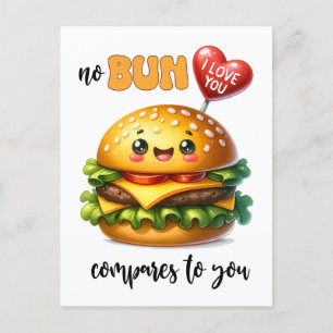 Carte Postale Punny Cheeseburger Valentine
