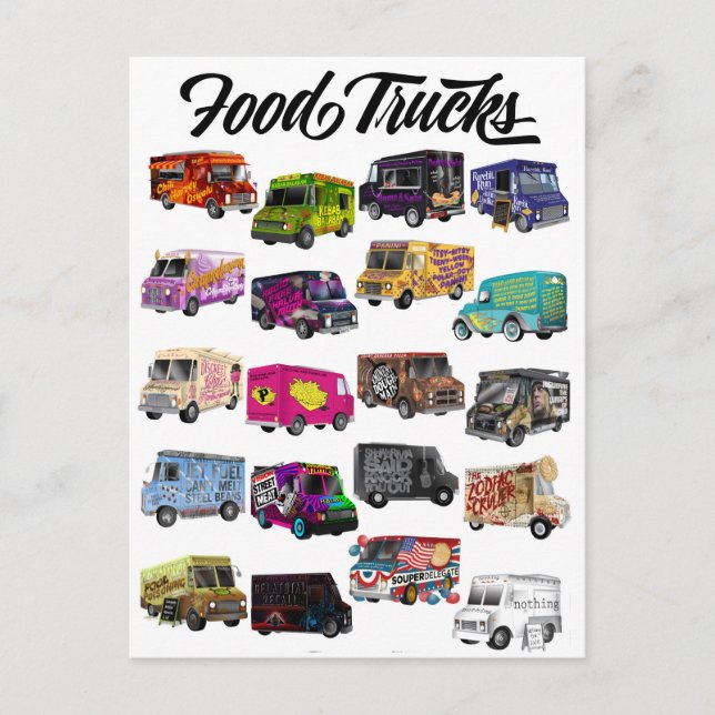 Carte Postale Puns de camion alimentaire (Devant)