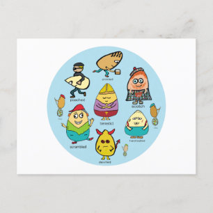 Carte Postale Puns d'oeufs