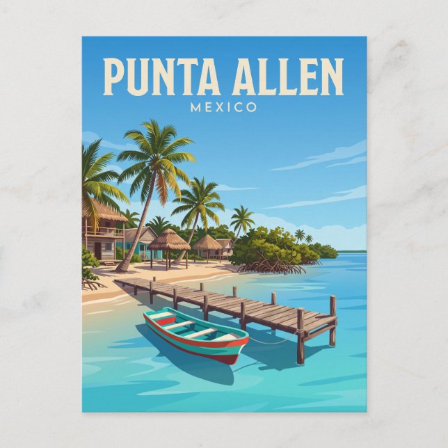 Carte Postale Punta Allen Mexique (Devant)