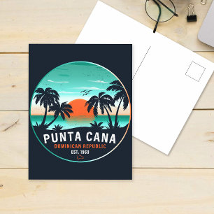 Carte Postale Punta Cana Dominicaine Retro Sunset Souvenir 80s