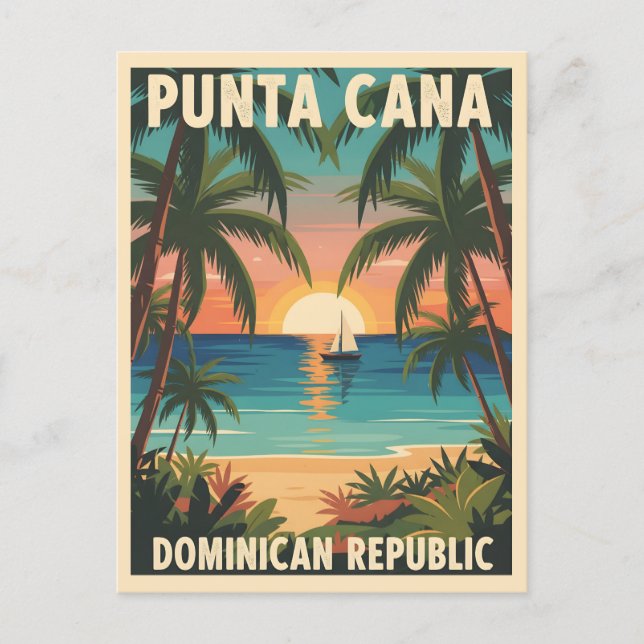 Carte Postale Punta Cana Dominican Republic Tropical Sunset  (Devant)