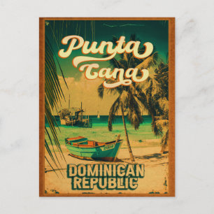 Carte Postale Punta Cana Dominican - Vacances en famille Vintage