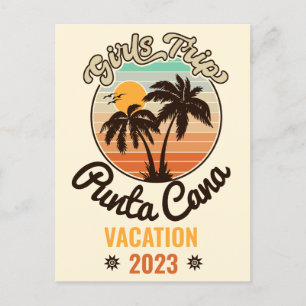 Carte Postale Punta Cana personnalise Vacation 2023 Retro 60s