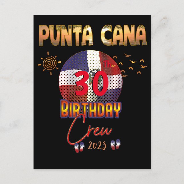 Carte Postale Punta Cana République dominicaine Anniversaire  (Devant)
