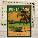 Carte Postale Punta Cana République Dominicaine Plage Vintage an<br><div class="desc">Les plages de Punta Cana Dominicaine. Ce design rétro vintage est pour le surf, le camping. le design rétro vacances. Vous pouvez le donner en cadeau de Noël à tous les amateurs de baie et de plage. Vous pouvez customiser et modifier ce modèle en ajustant, en modifiant ou en supprimant...</div>