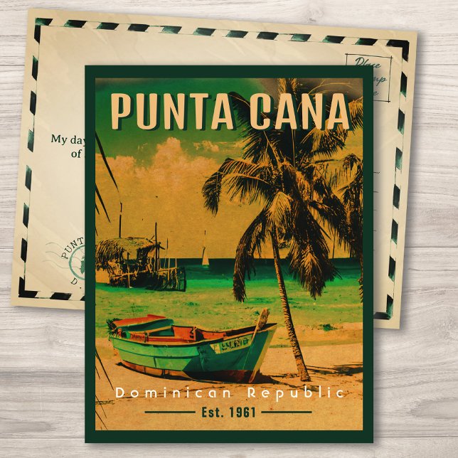 Carte Postale Punta Cana République Dominicaine Plage Vintage an (Créateur téléchargé)
