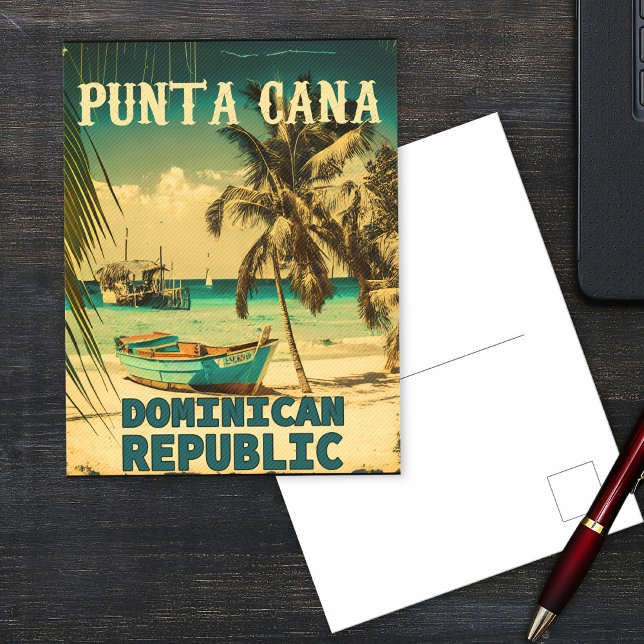 Carte Postale Punta Cana République Dominicaine Plage Vintage an (Créateur téléchargé)