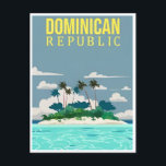 Carte Postale Punta Cana République Dominicaine Travel Art Vinta<br><div class="desc">vintage,  rétro,  voyage,  moderne,  aquarelle,  classique,  Punta Cana,  République Dominicaine,  caraïbes,  Puerto Plata, </div>