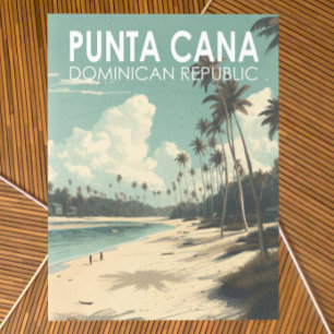 Carte Postale Punta Cana République Dominicaine Travel Art Vinta