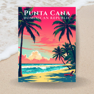 Carte Postale Punta Cana rétro République dominicaine Plage Voya