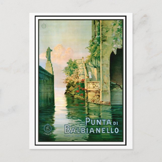 Carte Postale Punta Di Balbianello et lac de Côme (Devant)