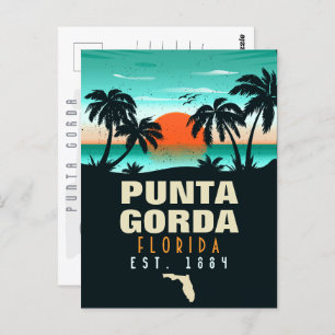 Carte Postale Punta Gorda Florida Retro Sunset Souvenirs