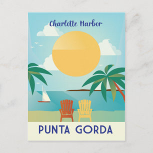 Carte Postale Punta Gorda, Floride, style vintage