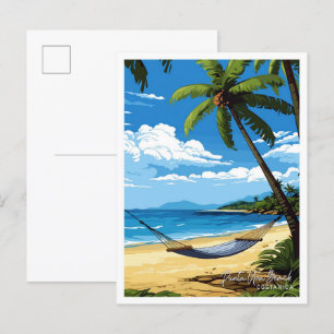 Carte Postale Punta Uva Beach Costa Rica Illustration de voyage