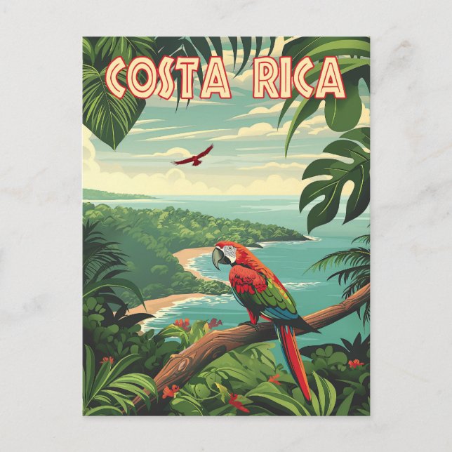 Carte Postale Pura Vida Salutations : Vinatage du Costa Rica (Devant)