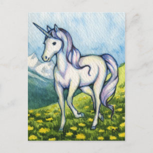 Carte Postale Pureté - Unicorn Imaginaire Art