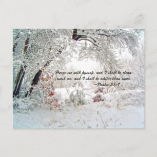 Carte Postale Purge-moi avec du hyssop, et je serai propre : lav