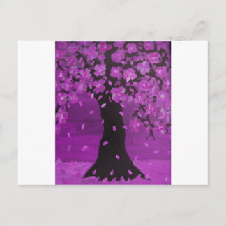 Carte Postale Purple Blossom Tree Design Art