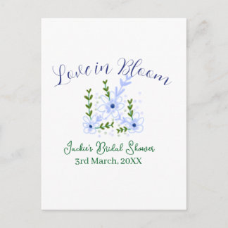 Carte Postale Purple boho love in Bloom bridal shower name retro