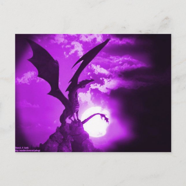 Carte postale Purple Dragon 2 | Salutation Imagina (Devant)